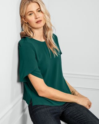 eileen fisher tulip sleeve top