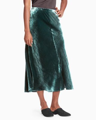 EILEEN FISHER Velvet Midi Skirt | Garnet Hill