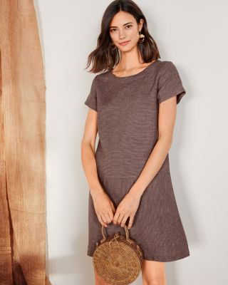 Linen Dropwaist Dress | Garnet Hill