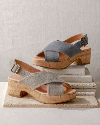 eliana crossover cork heels