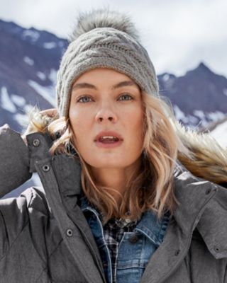Portolano Cashmere Cabled Hat | Garnet Hill display picture 3