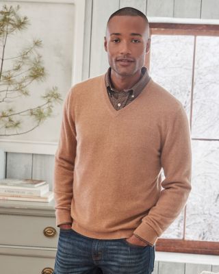 Men's Washable-Cashmere V-Neck Sweater
