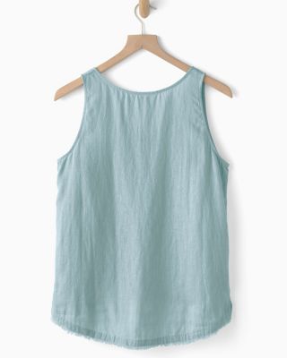 Linen Fringe-Detail Tank | Garnet Hill