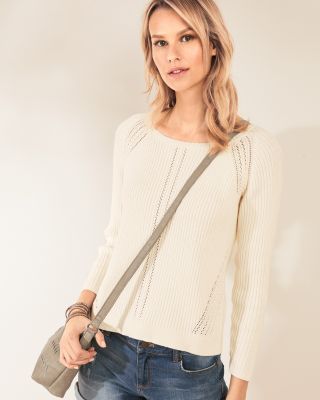 Garnet hill cashmere cropped sweater for women