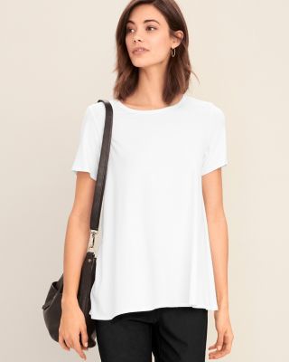 eileen fisher viscose jersey top