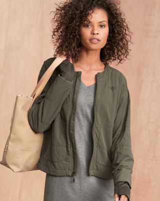 North face store collarless jacket