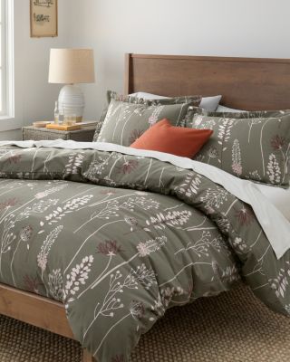 Signature High Line Floral Flannel Duvet Cover | Garnet Hill