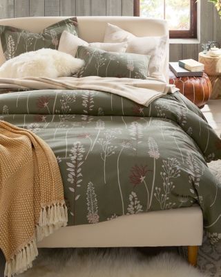 Garnet Hill Signature High Line Floral Flannel Duvet Cover