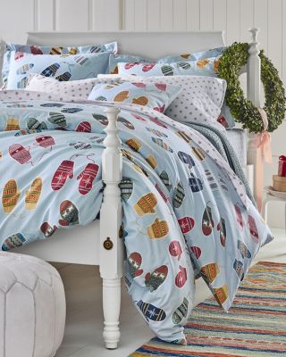 Fair Isle Mittens Flannel Bedding and Pillow Cover | Garnet Hill