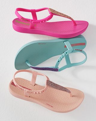 Glitter strap flip store flops