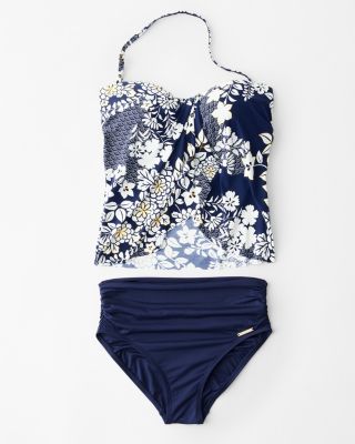 Vince Camuto Surf Shades Draped Tankini Top | Garnet Hill