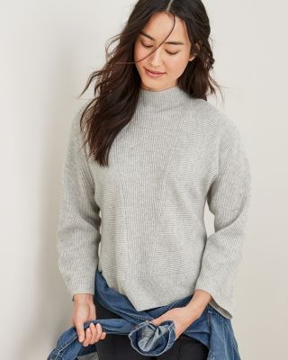 Cashmere Mock-Neck Sweater | Garnet Hill