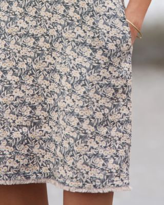 Linen Fringe-Hem A-Line Dress | Garnet Hill