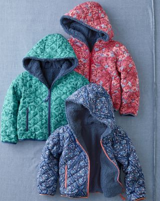 Girls' Reversible Printed Puffer Jacket | Garnet Hill