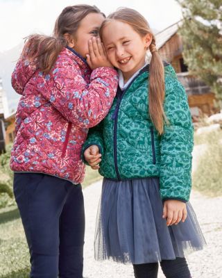 Girls' Reversible Printed Puffer Jacket | Garnet Hill