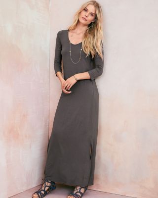 Quarter sleeve store maxi dress