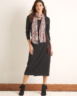 Long-Sleeve Midi Sweater Dress | Garnet Hill