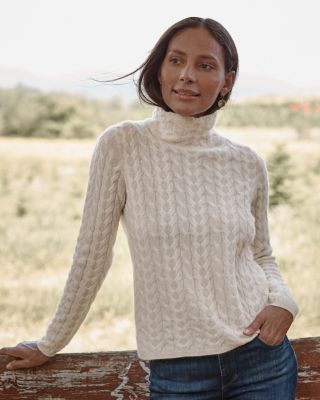 Organic Cashmere Colour Basic Turtle Neck Sweater