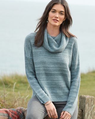 Cowl-Neck Cashmere Sweater | Garnet Hill