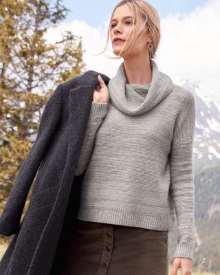 Cowl-Neck Cashmere Sweater | Garnet Hill