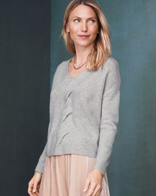 Cashmere Twist-Cable Sweater | Garnet Hill
