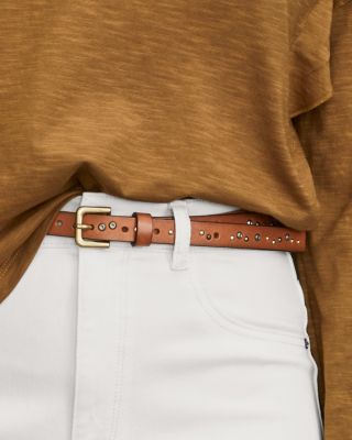 Sylvia Leather Belt | Garnet Hill display picture 1