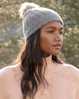 Cashmere pom hot sale hat