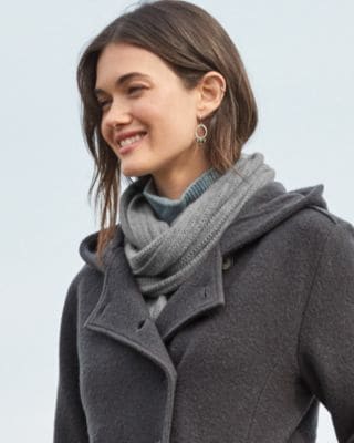 Cashmere Novelty-Stitch Scarf | Garnet Hill