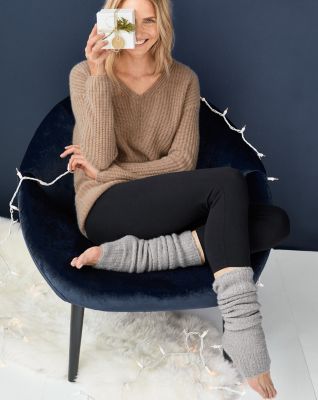 Chunky Cashmere Leg Warmers | Garnet Hill