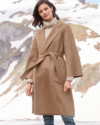 Belted Unlined Wool Coat