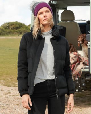 Puffer wool coat best sale