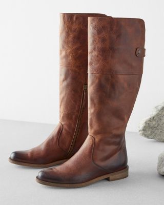 Peyton Rustic Leather Boots | Garnet Hill
