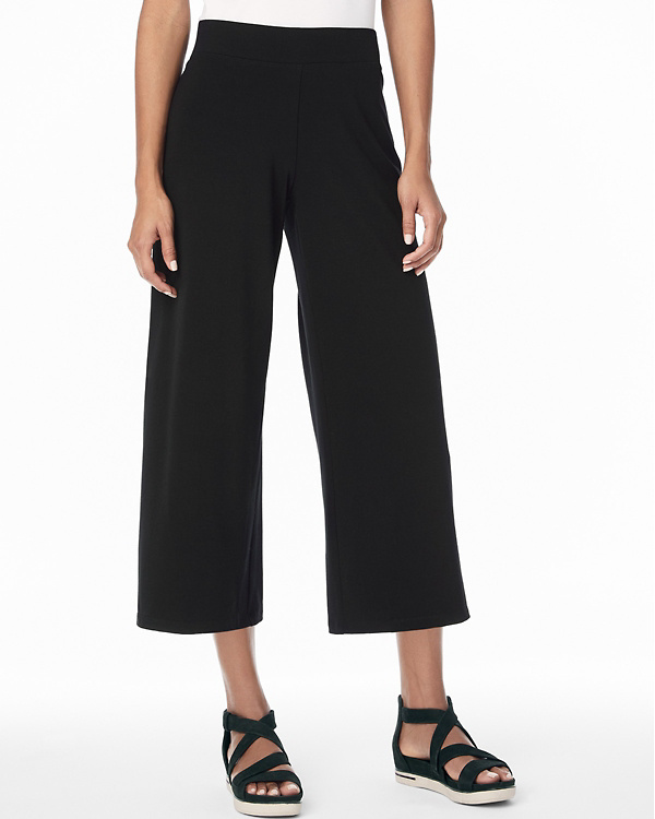 EILEEN FISHER Stretch-Cotton-Jersey Wide-Leg Cropped Pants