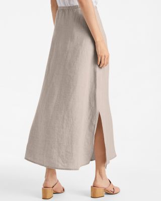 EILEEN FISHER Organic-Linen Maxi Skirt - Regular | Garnet Hill