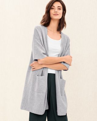 EILEEN FISHER Fine Organic Cotton & Silk Cardigan | Garnet Hill