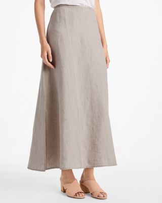 Petite linen maxi outlet skirt