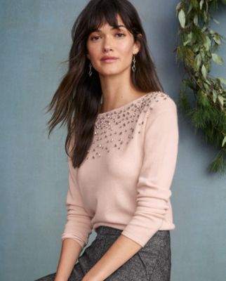 Garnet hill cashmere hot sale cropped sweater