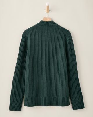 Men's Washable-Cashmere Ribbed Sweater | Garnet Hill