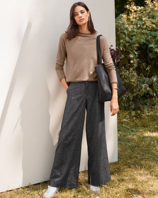 パンツ OPICLOTH Plaid Crinkled WideLeg Trousers OPICLOTH