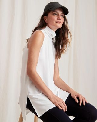 Organic-Cotton & TENCEL™ Ruffle-Trim Knit Tank