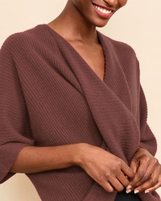 Recycled-Cashmere Twist-Front Sweater | Garnet Hill