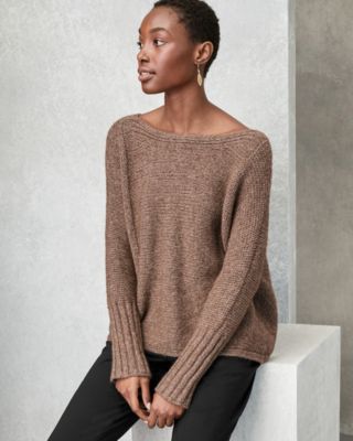 EILEEN FISHER Alpaca & Organic-Cotton Dolman-Sleeve Sweater