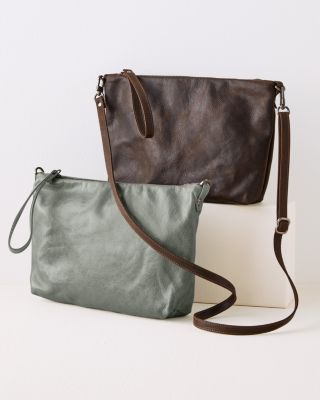 Rough & Tumble Pinched-Bottom Cross-Body Bag | Garnet Hill