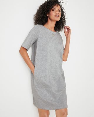 EILEEN FISHER Organic-Cotton Speckled Knit Dress | Garnet Hill