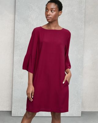 Eileen fisher silk shift dress sale