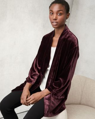 EILEEN FISHER Velvet Kimono Jacket | Garnet Hill