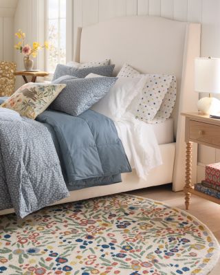 Vintage Floral Hooked Wool Rug | Garnet Hill