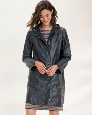 CoatedLinen Hooded Jacket Hill