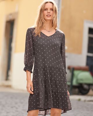 Tiered Silk Dress | Garnet Hill