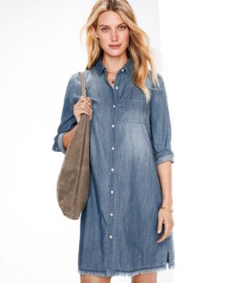 Essential Chambray Shirtdress | Garnet Hill